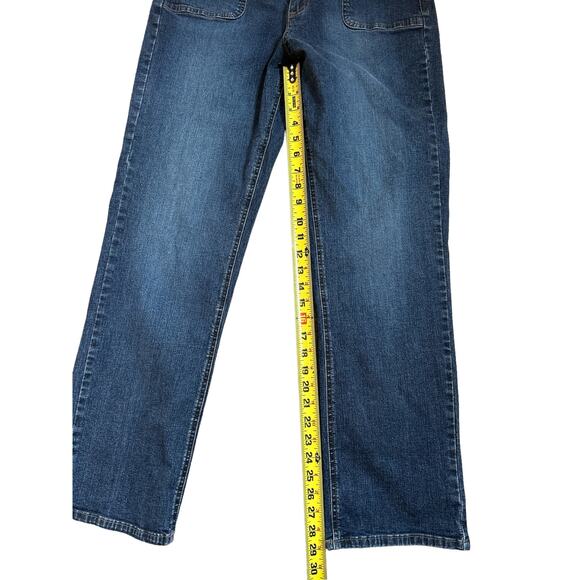 Riders Stretch Denim Blue Jeans Size 12 (32 M) Comfort No Gap Waistband - Picture 4 of 5